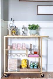 14 Spring Bar Cart Styling Ideas » Lady Decluttered