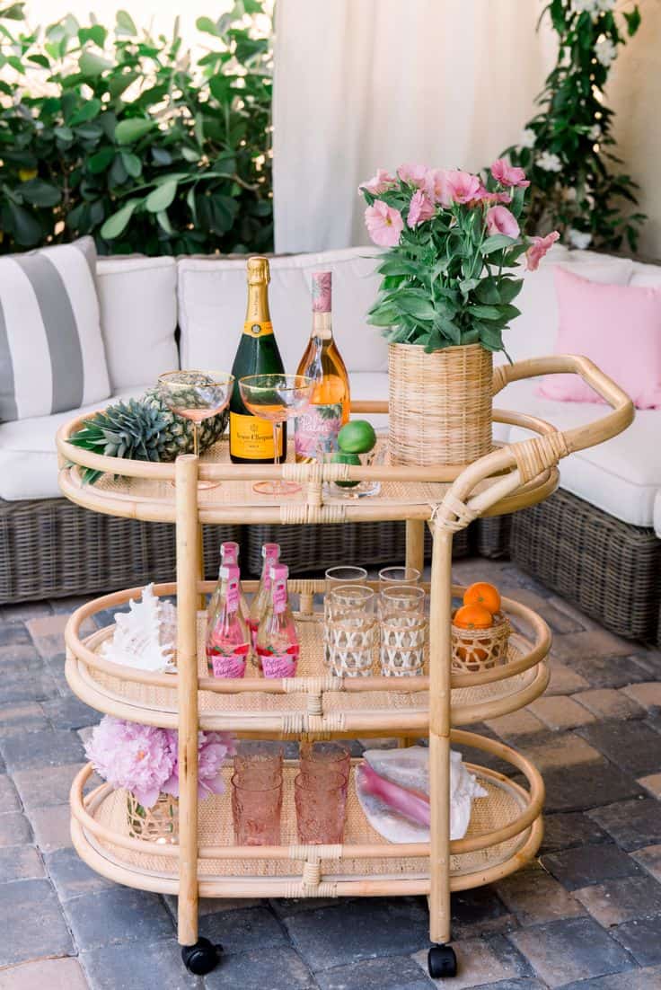 20 Stunning Summer Bar Cart Styling Ideas » Lady Decluttered
