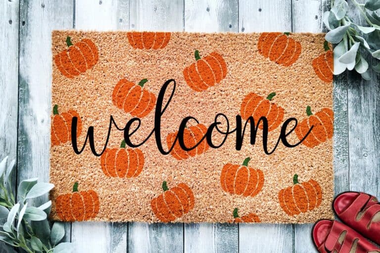 14 Easy DIY Fall Doormat Ideas » Lady Decluttered