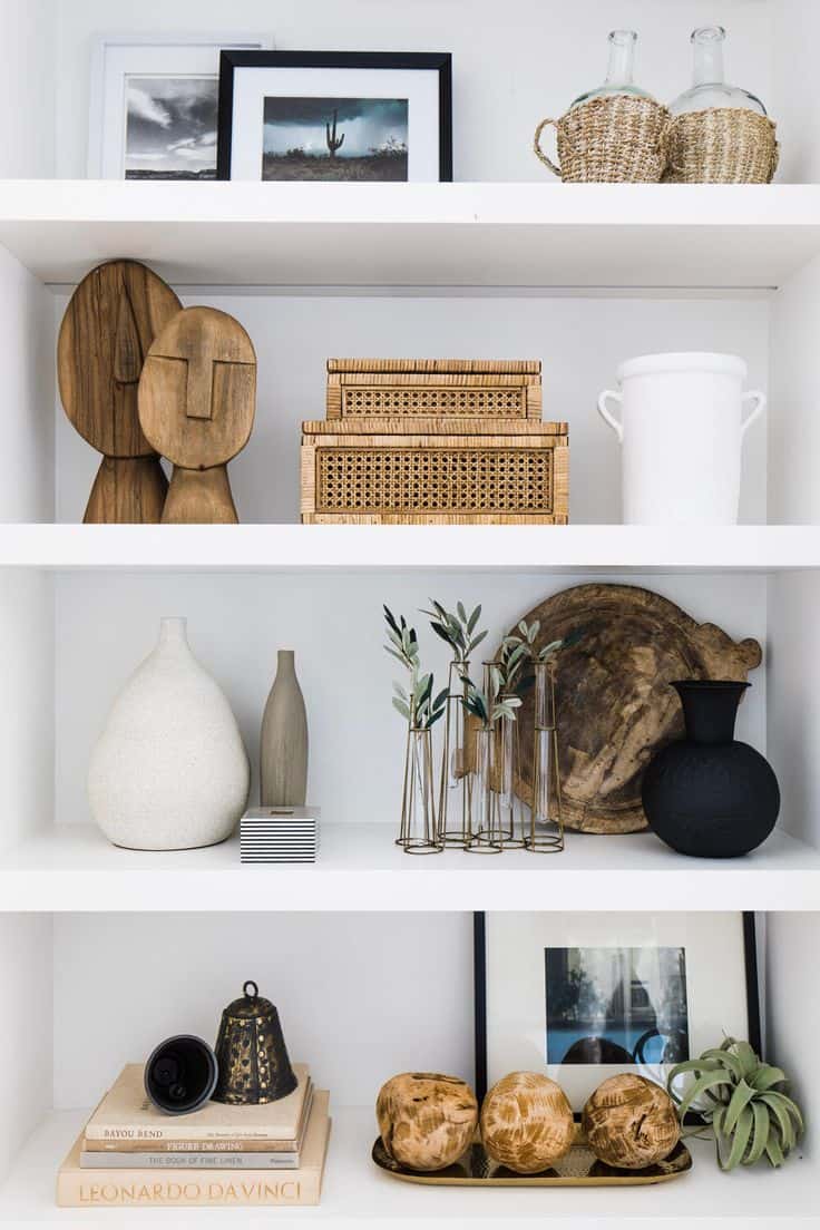 20 Transitional Shelf Styling Ideas » Lady Decluttered