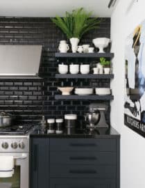50 Beautiful Black Kitchen Decorating Ideas » Lady Decluttered