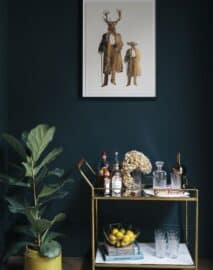 20 Dark and Moody Bar Cart Decor Ideas » Lady Decluttered
