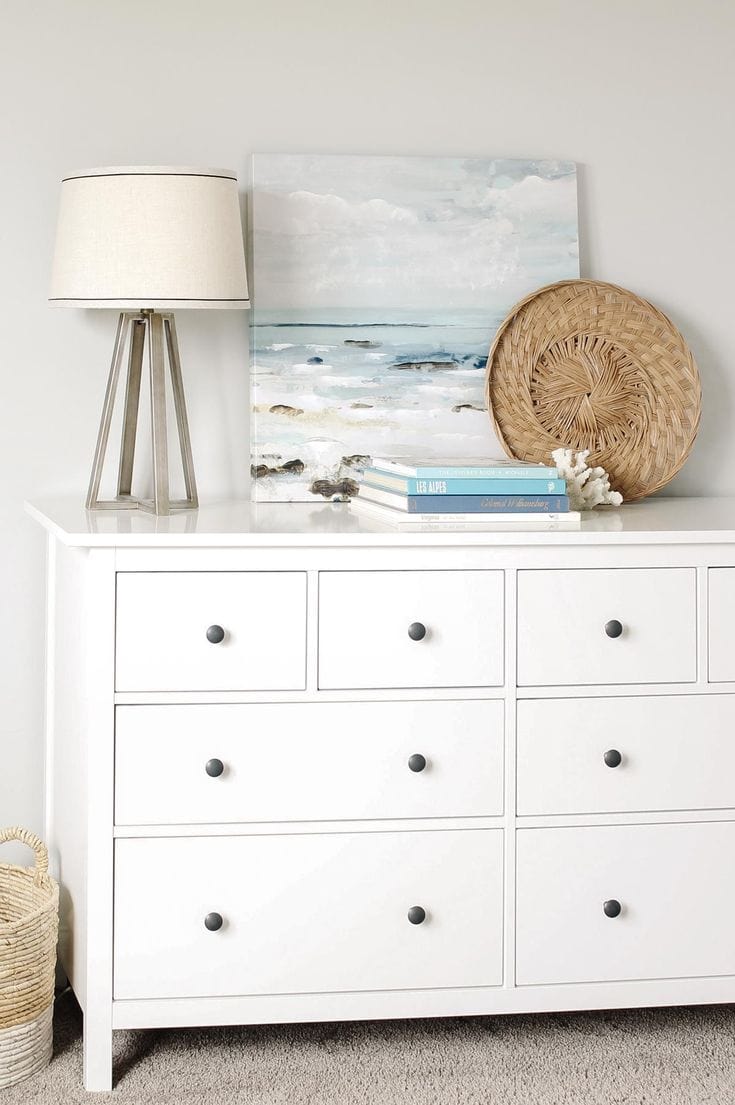 16 Coastal Dresser Styling Ideas » Lady Decluttered