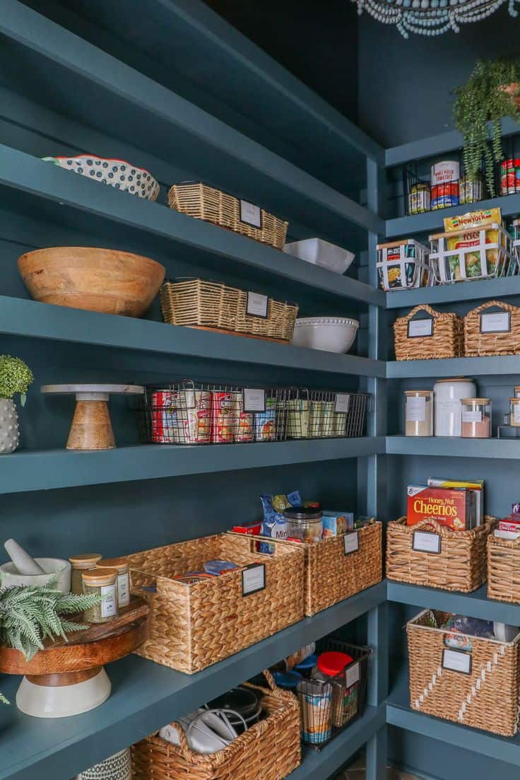 20 Rattan Bin Pantry Organization Ideas » Lady Decluttered