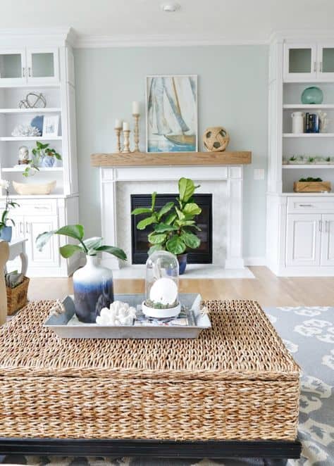 12 Coastal Fireplace Mantel Styling Ideas » Lady Decluttered