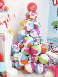 Christmas in July party at summer event