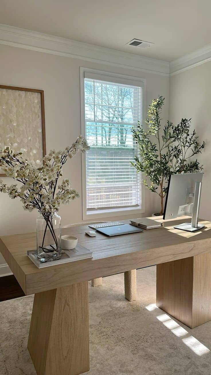 Image showcasing 20 Minimalist Home Office Decor Ideas » Lady Decluttered