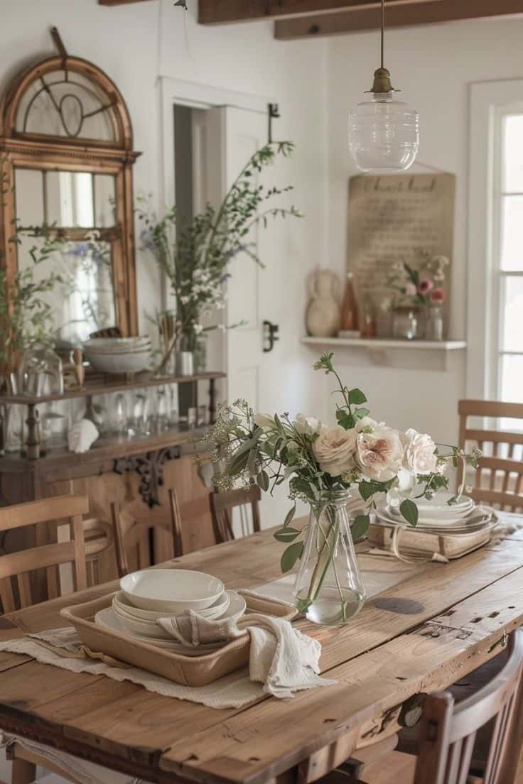20 Cottage Core Dining Room Ideas » Lady Decluttered