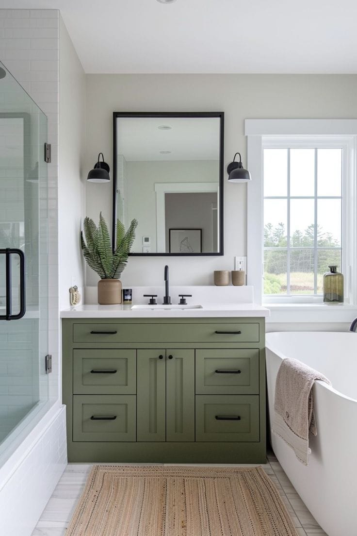 20 Gorgeous Green Bathroom Decor Ideas » Lady Decluttered