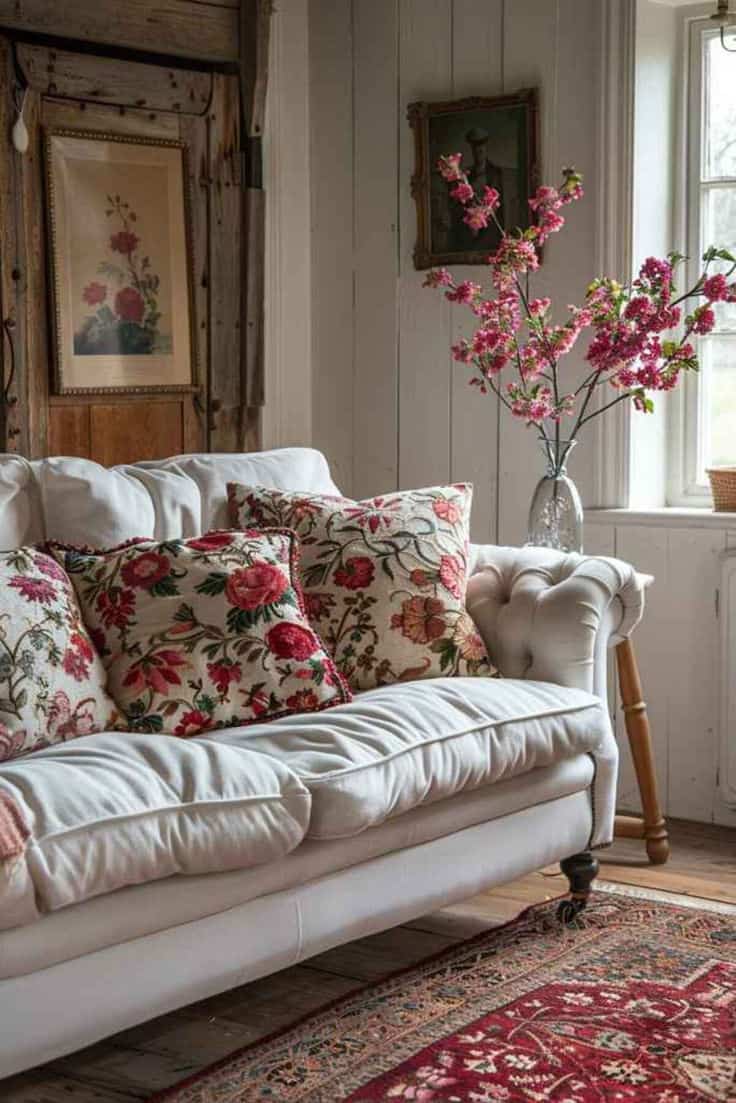 20 Cozy Cottage Core Living Room Decor Ideas » Lady Decluttered
