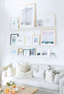 20 Picture Ledge Styling Ideas » Lady Decluttered