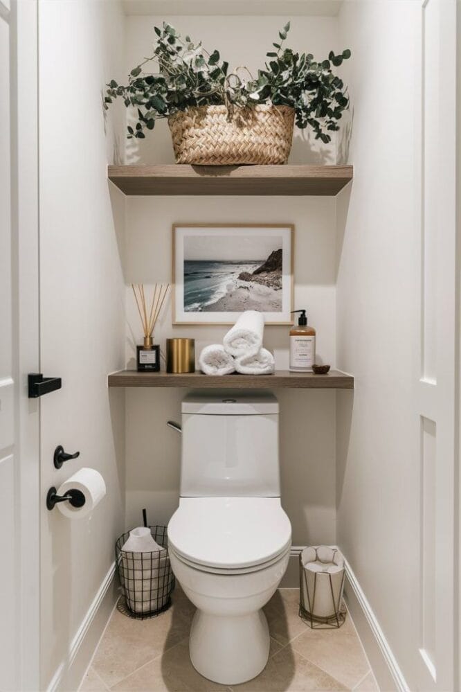 18 Bathroom Shelf Styling Ideas » Lady Decluttered