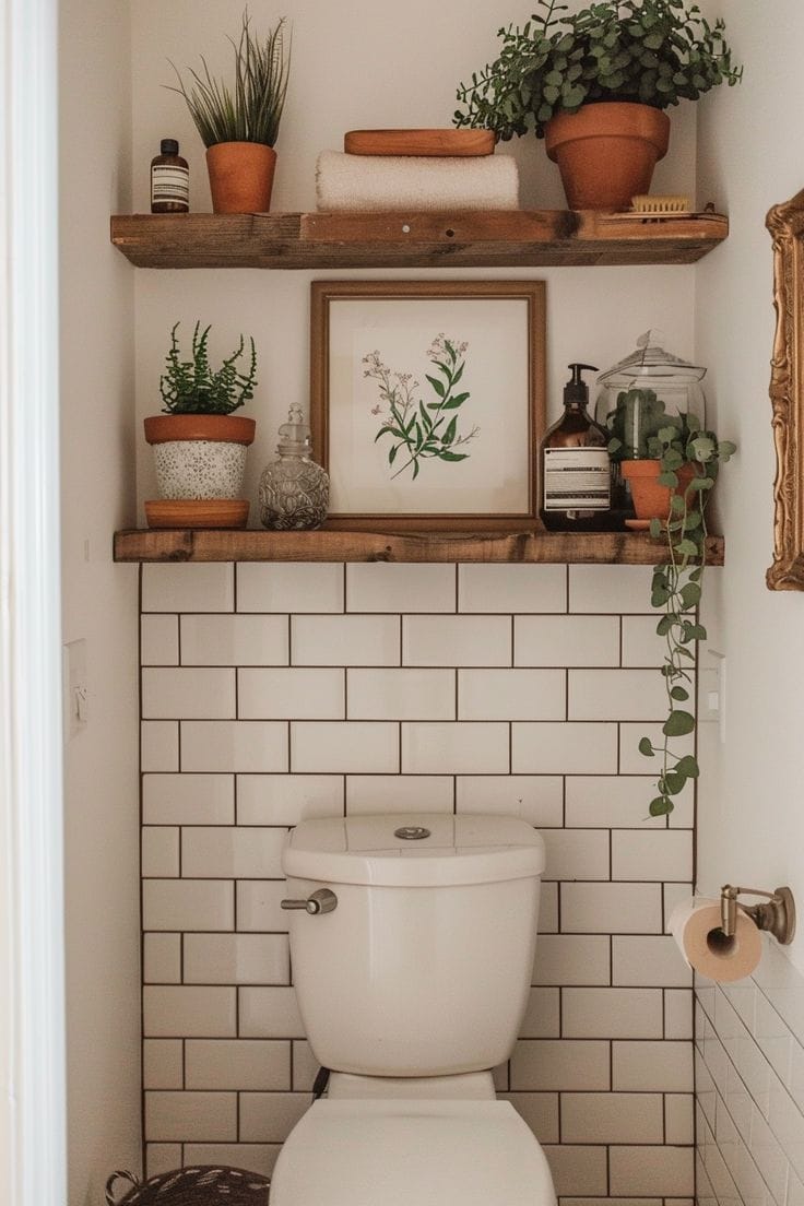 18 Bathroom Shelf Styling Ideas » Lady Decluttered