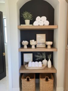 18 Bathroom Shelf Styling Ideas » Lady Decluttered