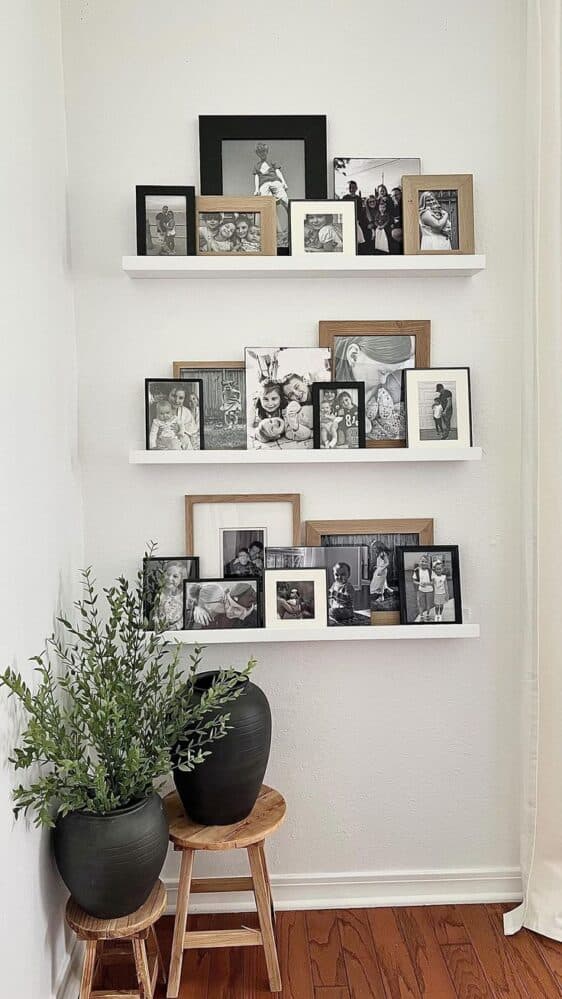 20 Picture Ledge Styling Ideas » Lady Decluttered