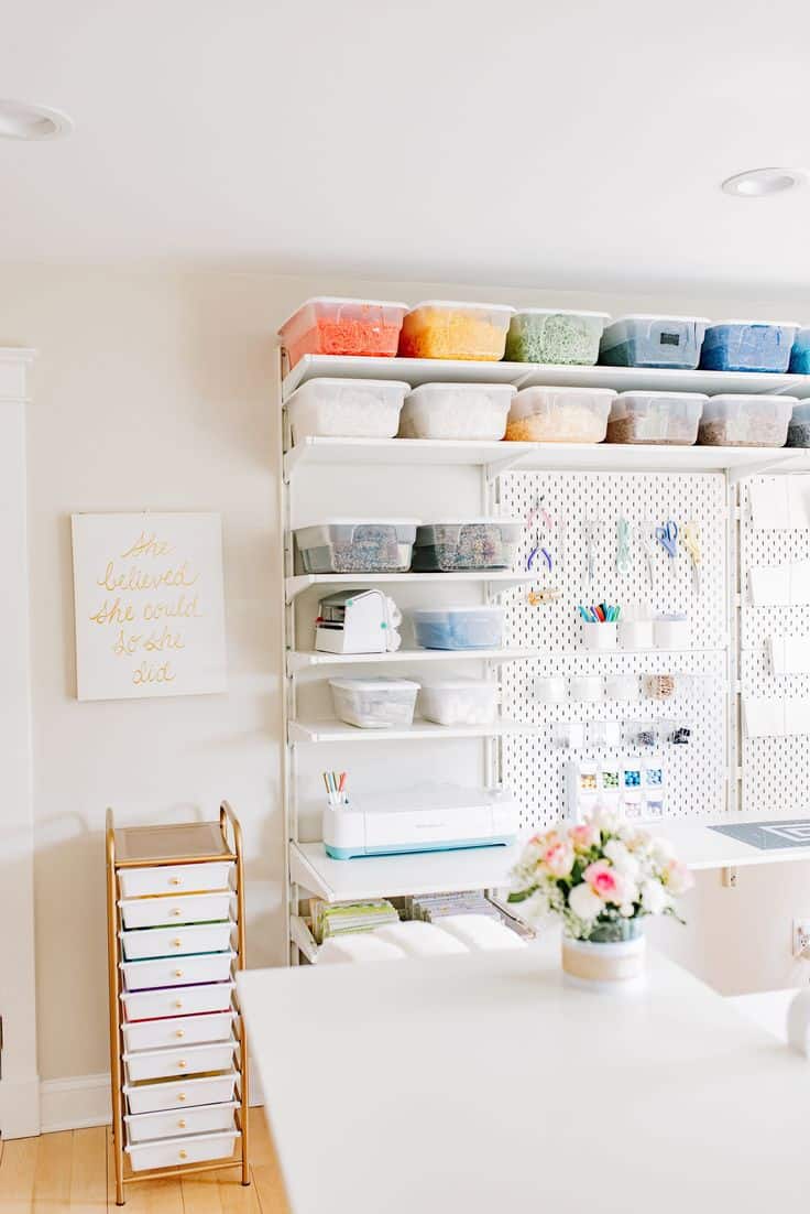 Image showcasing 14 Minimalist Craft Room Ideas » Lady Decluttered