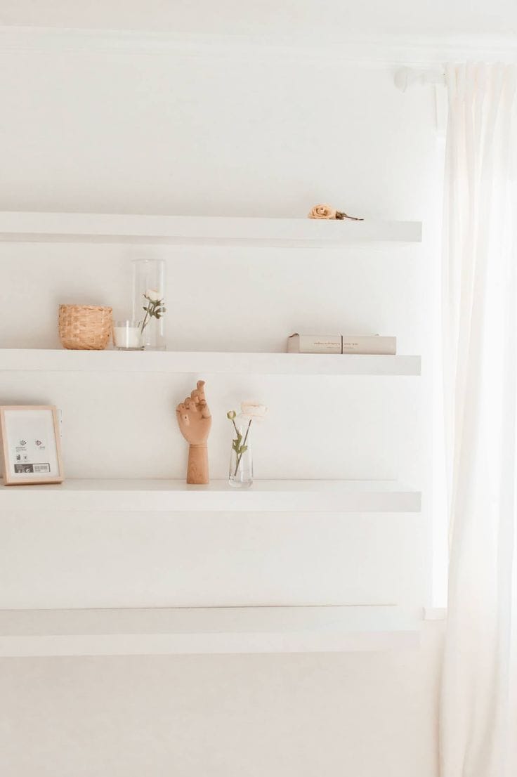 18 Minimalist Shelf Styling Ideas » Lady Decluttered - Minimalist Shelf Decorating Ideas For Small Spaces