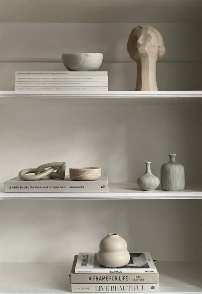 18 Minimalist Shelf Styling Ideas » Lady Decluttered - Simple Diy Minimalist Shelf Ideas For Small Spaces