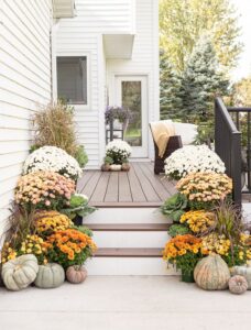 18 Mums and Pumpkins Front Porch Decor Ideas » Lady Decluttered