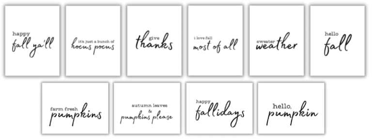 10 Free Simple Fall Printables » Lady Decluttered